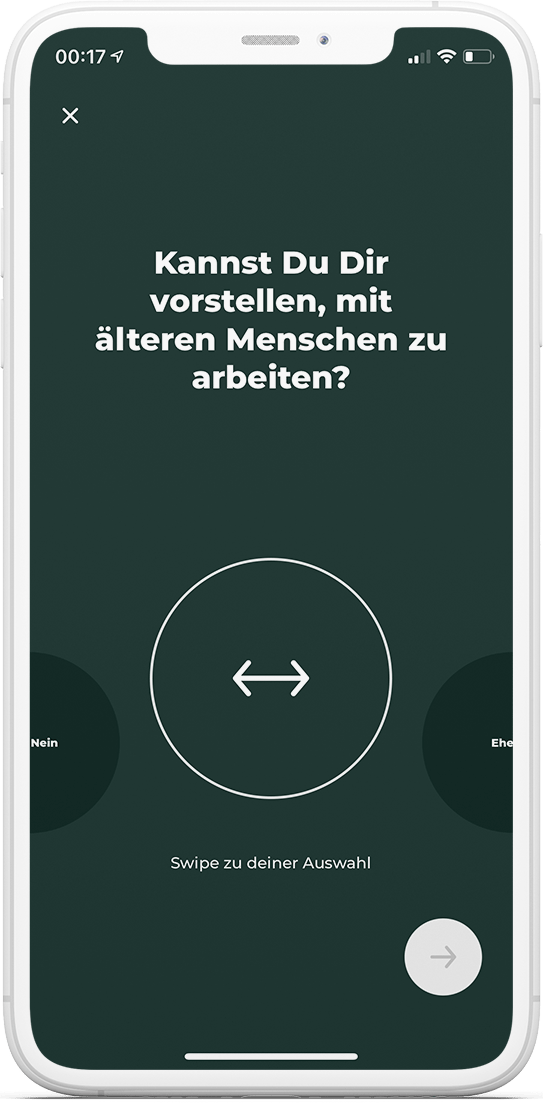 beAzubi-ausbildungsvermittlung-nrw-fragen-beantworten-2-app-screen beAzubi - Beantworten einer Frage innerhalb der App